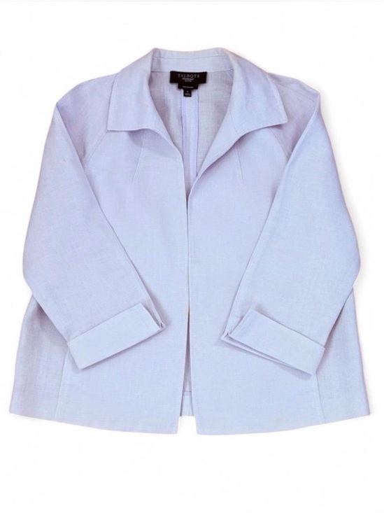 Talbots Jackets & Blazers - Talbots Lilac Open-Front 100% Irish Linen Jacket